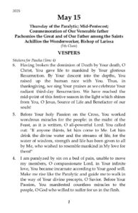5-15-2025 Vespers