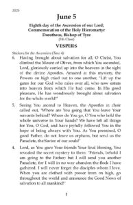 6-5-2025 Vespers