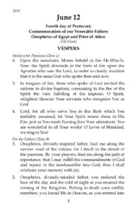 6-12-2025 Vespers
